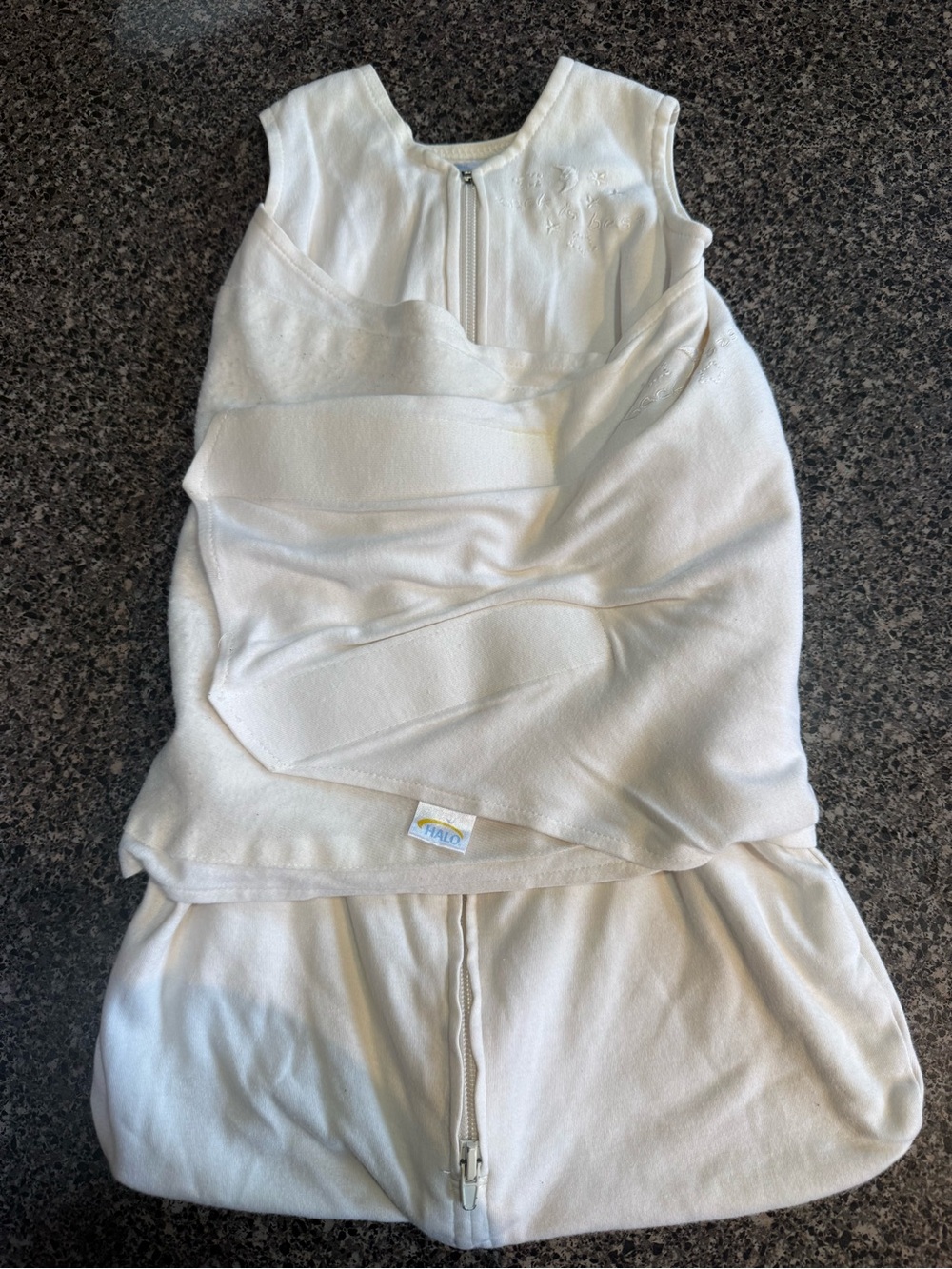 Halo White Infant Sleep Sack Swaddle with Front Zipper